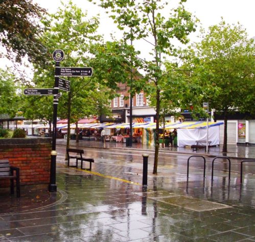 A very wet but welcoming St Albans Farmers Market