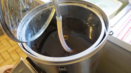 But by the end of the mash it's lovely and clear.