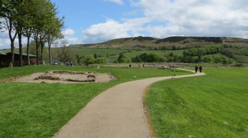 The site is huge.  It's a little south of Hadrian's Wall itself, and was a command and logistics centre.