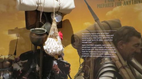 The soldier's backpack